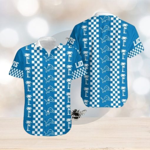 Detroit Lions Coconut Trees Gifts For Football Fans Nfl Hawaiian Shirt