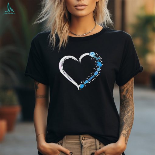 Detroit Lions Football Heart All Team Logo 2024 shirt