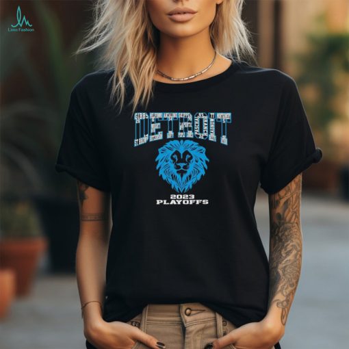Detroit Lions Football Player Name 2023 Playoffs Logo Shirt