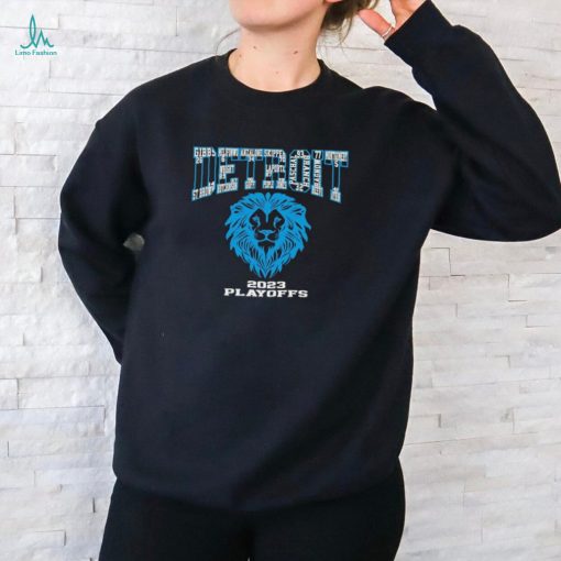 Detroit Lions Football Player Name 2023 Playoffs Logo Shirt