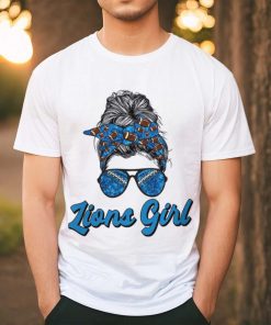 Detroit Lions Girl Messy Bun Shirt