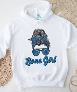 Detroit Lions Girl Messy Bun Shirt