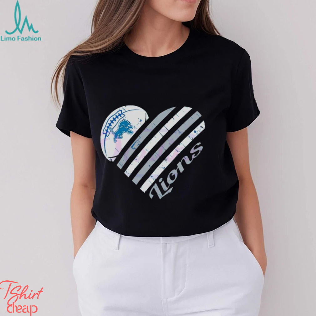 Detroit Lions Heart Logo Football Shirt Detroit Lions Heart Logo Football Shirt