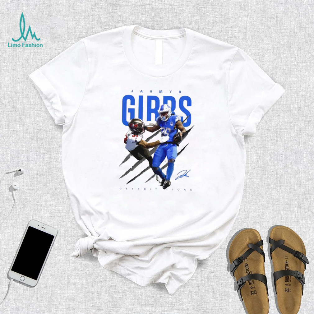 Detroit Lions Jahmyr Gibbs vs Antoine Winfield Jr shirt Detroit Lions Jahmyr Gibbs vs Antoine Winfield Jr shirt