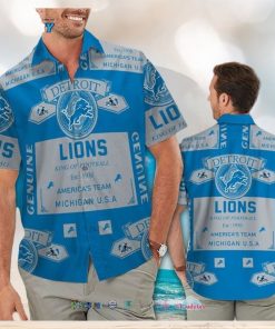 Detroit Lions King Of Football Americas Team Hawaiian Shirt