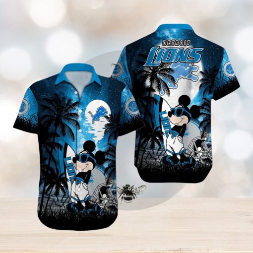 Detroit Lions Mickey Mouse Hawaiian Shirt