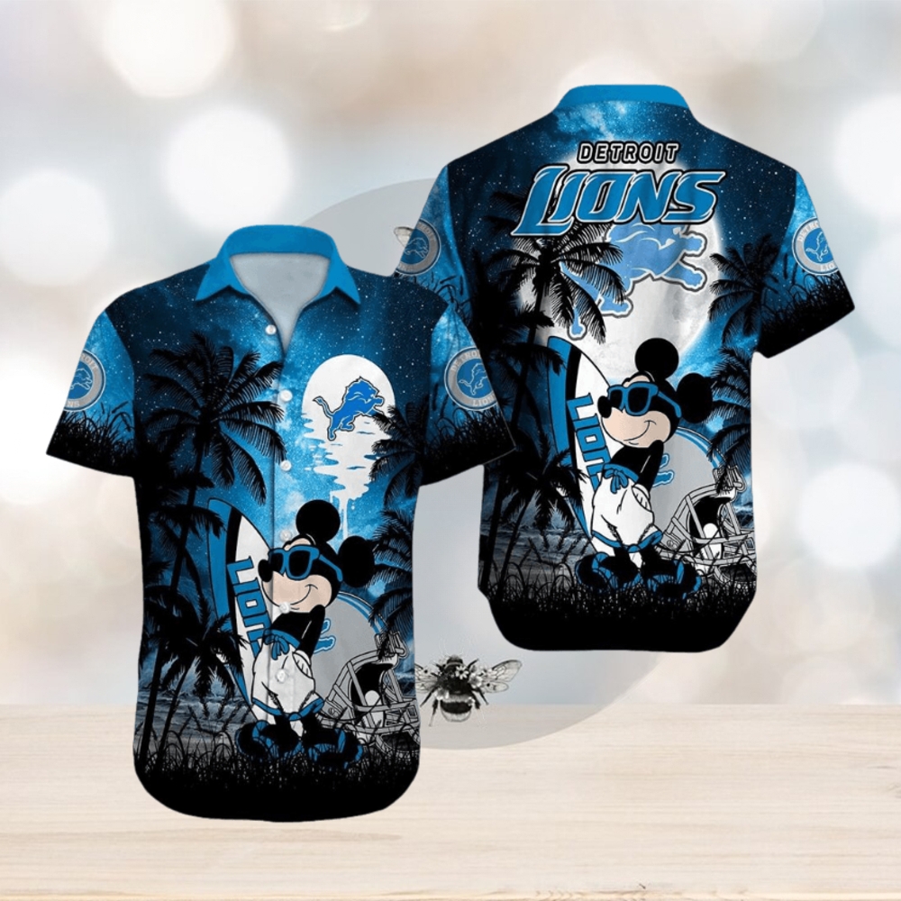 Detroit Lions Mickey Mouse Hawaiian Shirt Detroit Lions Mickey Mouse Hawaiian Shirt