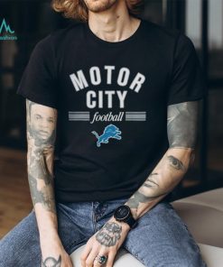 Detroit Lions Motor City Football Logo Blue TShirt