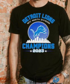 Detroit Lions NFC North Division Champions 2023 skyline city shirt