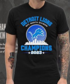 Detroit Lions NFC North Division Champions 2023 skyline city shirt