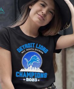 Detroit Lions NFC North Division Champions 2023 skyline city shirt