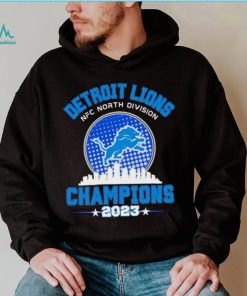 Detroit Lions NFC North Division Champions 2023 skyline city shirt