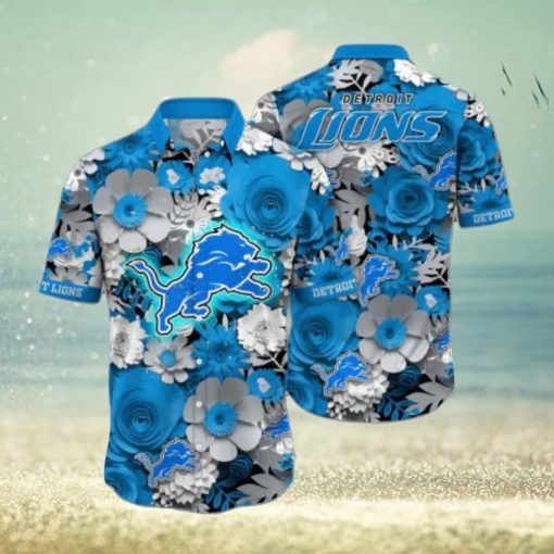 Detroit Lions NFL Flower Hawaii Shirt Summer Football Shirts Style Gift For Men Women