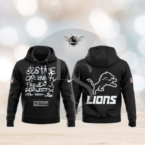 Detroit Lions NFL Justice Opportunity Equity Freedom Hoodie 3D