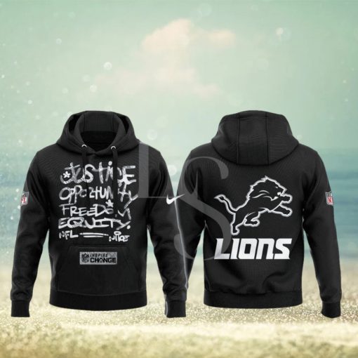 Detroit Lions NFL Justice Opportunity Equity Freedom Hoodie 3D