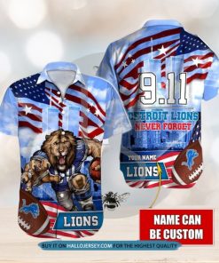 Detroit Lions Never Forget 911 Hawaiian Shirt