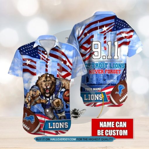 Detroit Lions Never Forget 911 Hawaiian Shirt