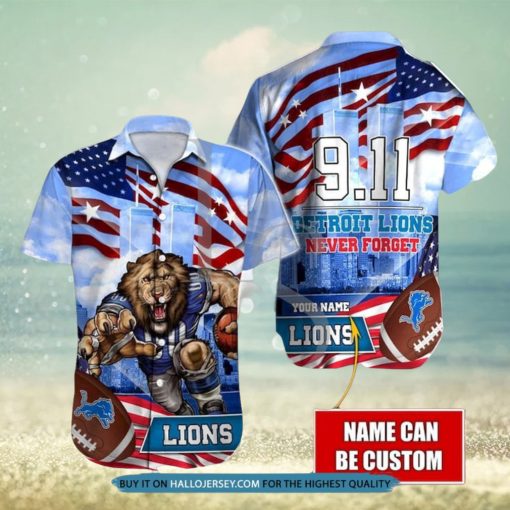 Detroit Lions Never Forget 911 Hawaiian Shirt