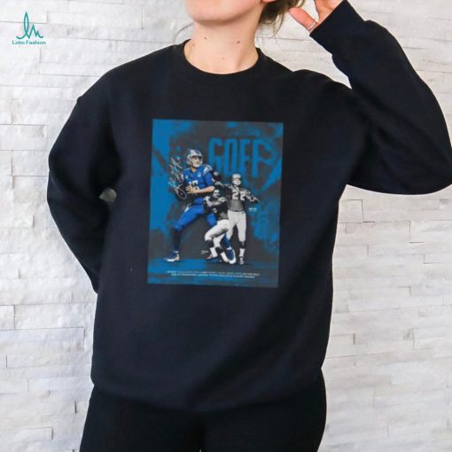Detroit Lions PR Jare Goff Is The 3rd QB in Franchise History To Win Multiple Playoff Games Joining Tobin Rote and Bobby Layne T Shirt