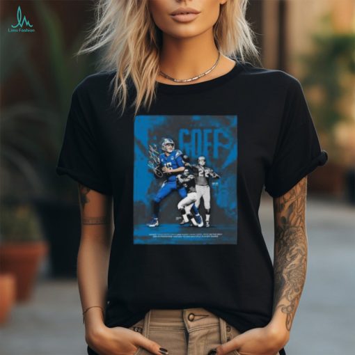 Detroit Lions PR Jare Goff Is The 3rd QB in Franchise History To Win Multiple Playoff Games Joining Tobin Rote and Bobby Layne T Shirt