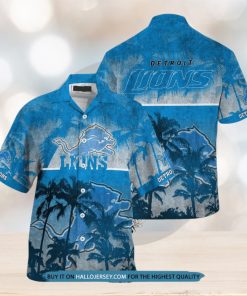 Detroit Lions Palm Hawaiian Shirt