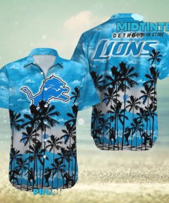 Detroit Lions Palm Tree Hawaiian Shirt