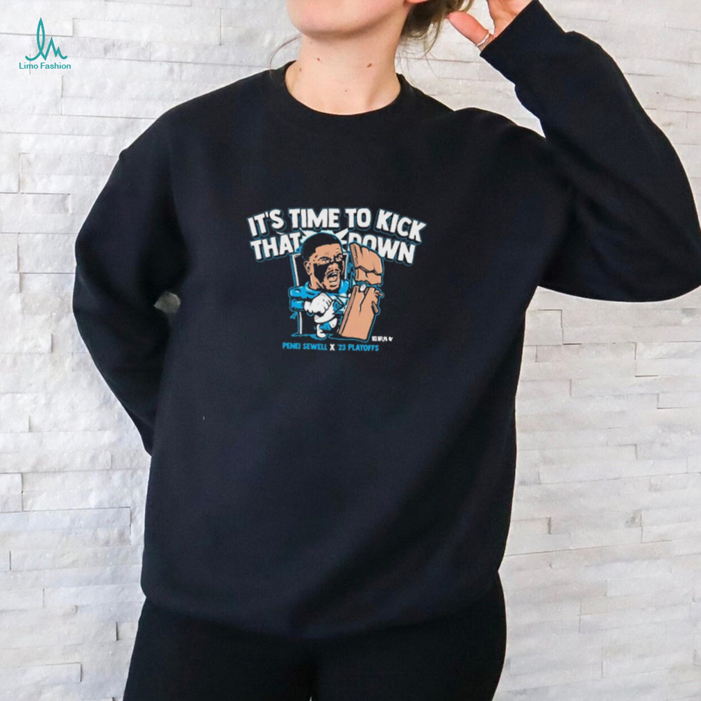 Detroit Lions Penei Sewell Kick It Down 2023 Playoffs Shirt Detroit Lions Penei Sewell Kick It Down 2023 Playoffs Shirt