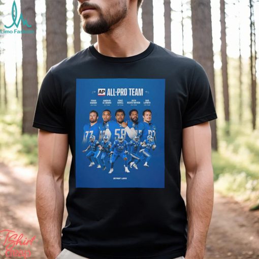 Detroit Lions Season 2023 NFL Associated Press All Pro Team Poster Classic T Shirt