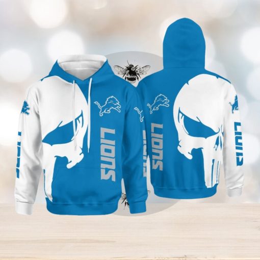 Detroit Lions Skull All Over Printed 3D Hoodie Winter Gift