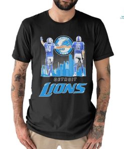 Detroit Lions Skyline Amon ra St. Brown And Jared Goff Signatures Shirt
