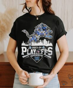 Detroit Lions Skyline Playoffs 2023 2024 Signatures Shirt