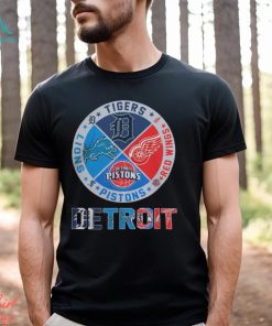 Detroit Lions Sports Teams Tigers x Red Wings x Pistons x Lions Logo Shirt