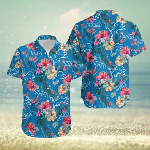 Detroit Lions Summer Button Up Shirt Hawaiian Shirt