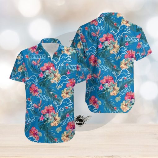 Detroit Lions Summer Button Up Shirt Hawaiian Shirt