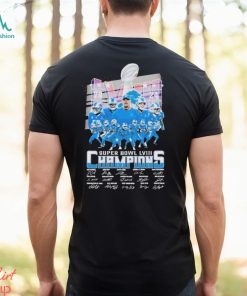Detroit Lions Super Bowl LVIII 2024 Champions Signatures Shirt