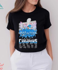 Detroit Lions Super Bowl LVIII 2024 Champions Signatures Shirt