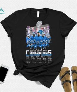 Detroit Lions Super Bowl Lviii 2024 Champions Signatures Shirt