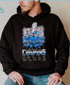 Detroit Lions Super Bowl Lviii 2024 Champions Signatures Shirt