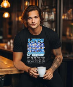 Detroit Lions Team Football 94th anniversary 1930 2024 thank you for the memories signatures shirt