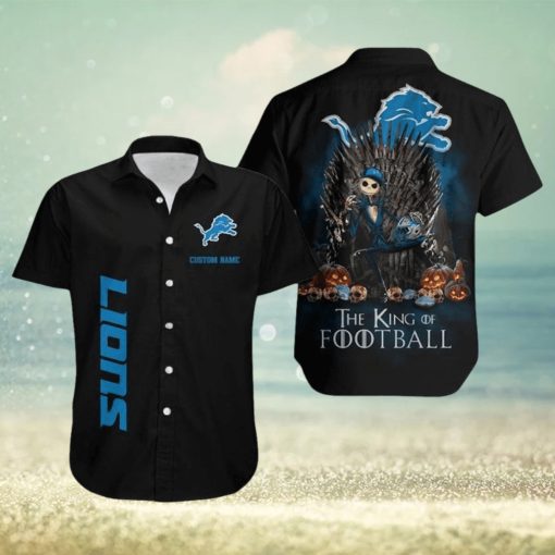 Detroit Lions The King Of Football Custom Name Hawaiian Shirt