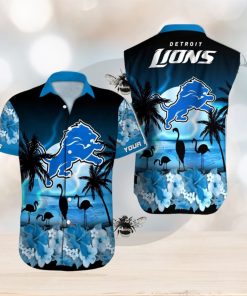 Detroit Lions Tropical Outfit Custom Name Beach Shirt Nlf Hawaiian Shirt