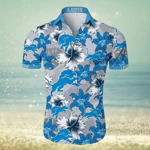 Detroit Lions Tropical Outfit Hawaiian Shorts Beach Short Shirt