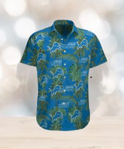Detroit Lions Tropical Palm Tree Hawaiian Shirt