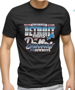 Detroit Lions Vs Dallas Cowboys NFC Head to Head AT&T Stadium Logo Shirts