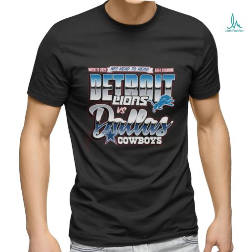 Detroit Lions Vs Dallas Cowboys NFC Head to Head AT&T Stadium Logo Shirts