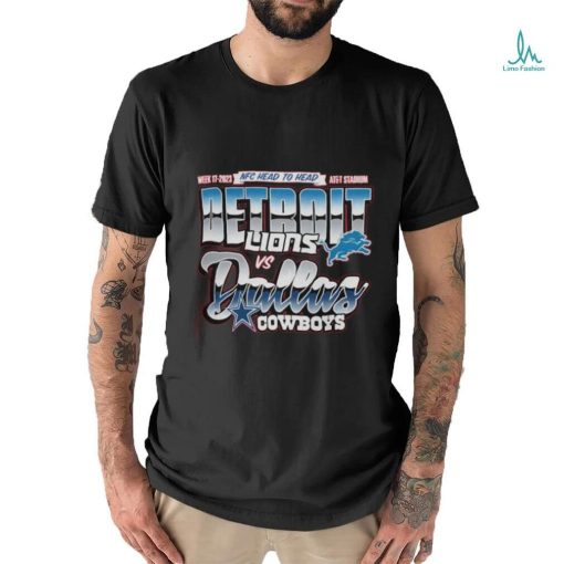 Detroit Lions Vs Dallas Cowboys NFC Head to Head AT&T Stadium Logo Shirts