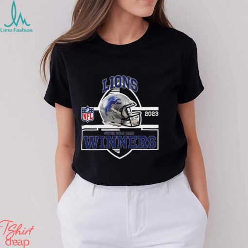 Detroit Lions Winners Champions 2023 Super Wild Card NFL Divisional Helmet Logo T Shirt