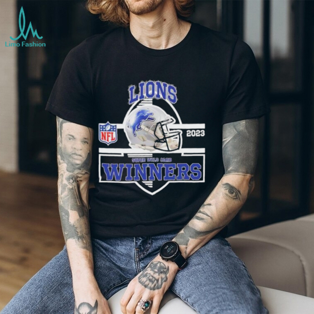 Detroit Lions Winners Champions 2023 Super Wild Card NFL Divisional Helmet Logo shirt Detroit Lions Winners Champions 2023 Super Wild Card NFL Divisional Helmet Logo shirt