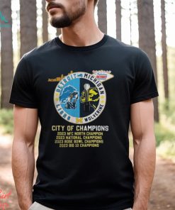 Detroit Lions and Michigan Wolverines Detroit City of Champions 2023 2024 Shirt
