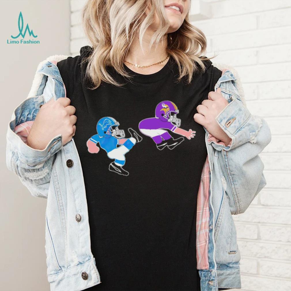 Detroit Lions kicks Minnesota Vikings Football shirt Detroit Lions kicks Minnesota Vikings Football shirt